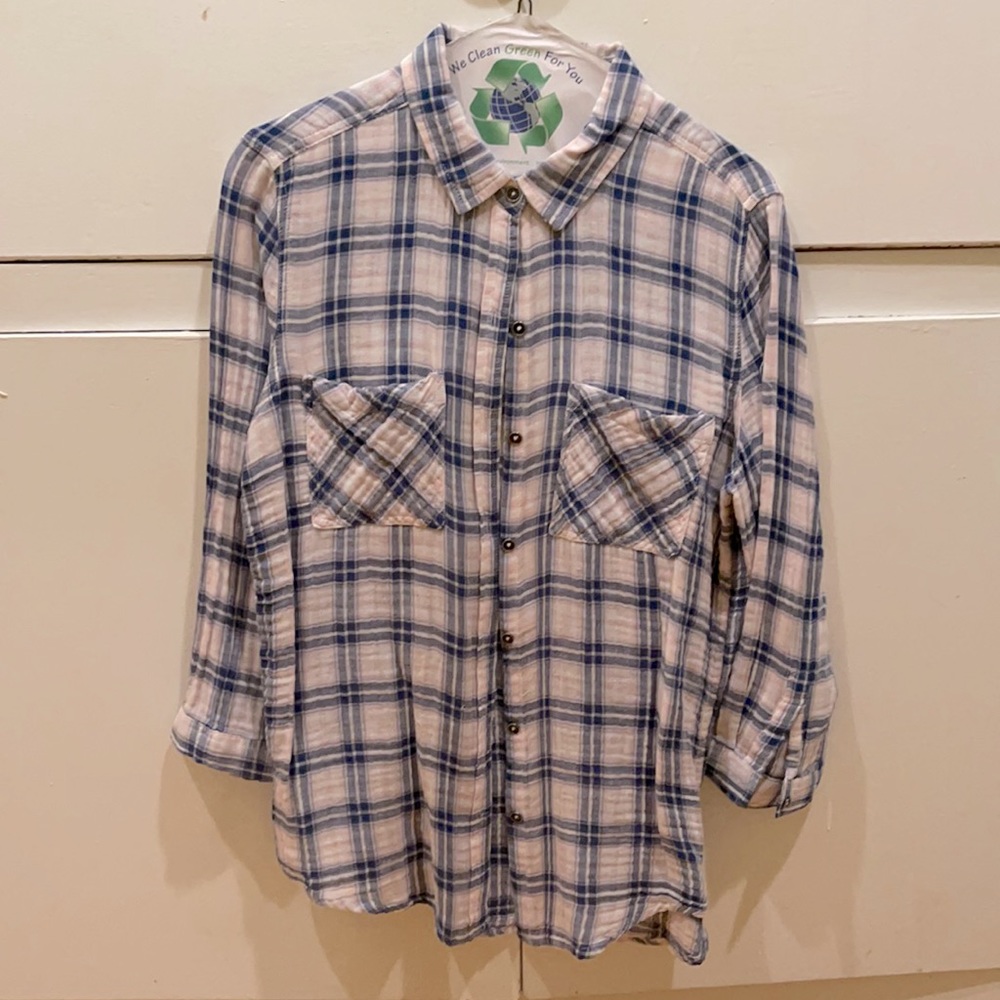 Oversized sheer button up